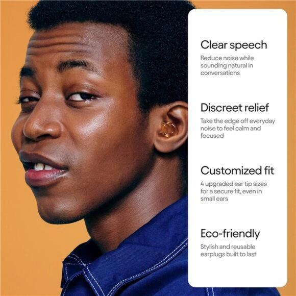 Noise Reducing Ear Plugs for Work Social Events Parenting Clear Conversation - Picture 2 of 8